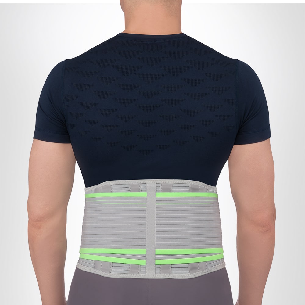 Бандаж-корсет пояснично-крестцовый для поддержки спины с ребрами жесткости с фиксаторами